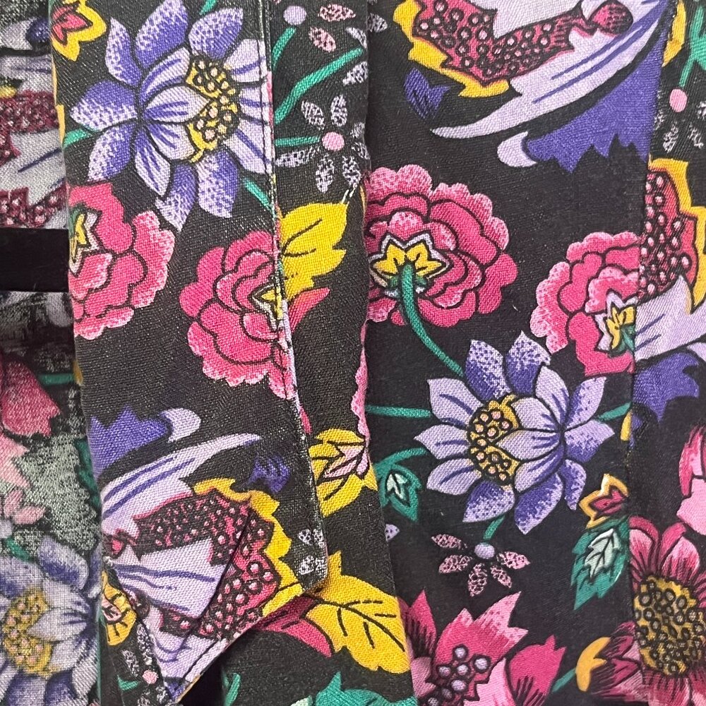intage Avon Floral Ruffle Open Front Blazer Jacket - Size Small - Picture 4 of 6